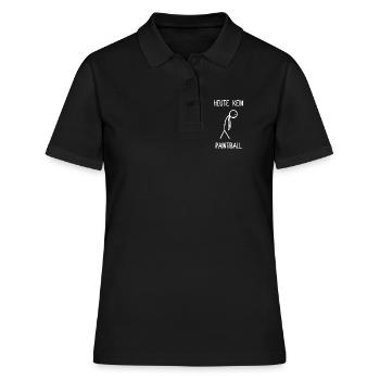 Gotcha Paintballspieler Heute kein Paintball - Frauen Polo Shirt - Schwarz - Vorne - Ailine (174cm)
