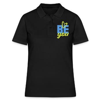 BE YOU - Self-confidence, courage, strength, positive - Women's Polo Shirt - black - Front - Ailine (174cm)