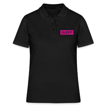 Queer - LGBT Gay Pride CSD Queer - Polo Femme - noir - Devant - Ailine (174cm)
