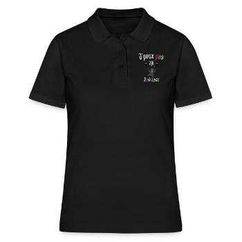 j'peux pas j'ai jonglage - Polo Femme - noir - Devant - Ailine (174cm)