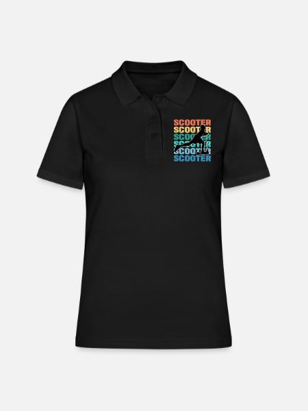 Scootering Colorful - Women's Polo Shirt - black