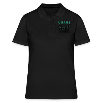 UNAGI Total Awareness - Frauen Polo Shirt - Schwarz - Vorne - Ailine (174cm)