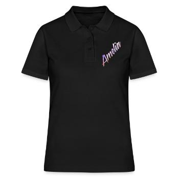 Amelia - Frauen Polo Shirt - Schwarz - Vorne - Ailine (174cm)
