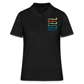 Bâtons de hockey colorés - Polo Femme - noir - Devant - Ailine (174cm)