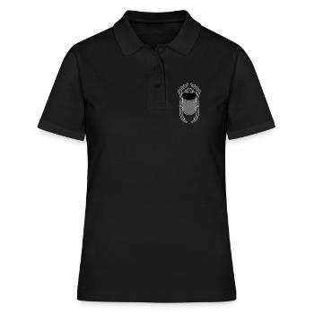Mystischer Skarabäus: Symbolisches T-Shirt - Frauen Polo Shirt - Schwarz - Vorne - Ailine (174cm)