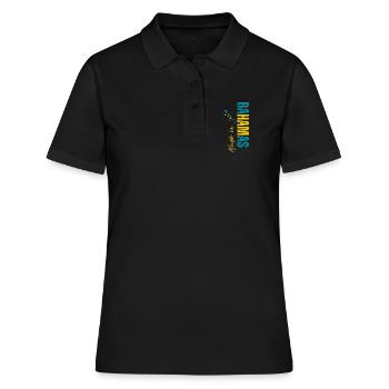 Fabriqué aux Bahamas, né aux Bahamas - Polo Femme - noir - Devant - Ailine (174cm)