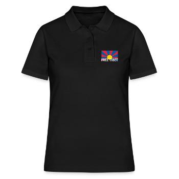 free tibet flagge - Polo Femme - noir - Devant - Ailine (174cm)
