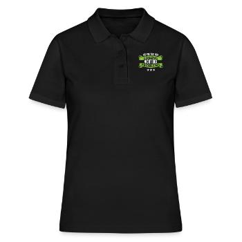 Sei ein Teil der Lösung nicht des Problems - Frauen Polo Shirt - Schwarz - Vorne - Ailine (174cm)