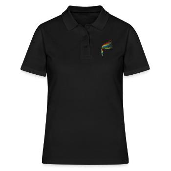 Schweif regenbogen 3 - Frauen Polo Shirt - Schwarz - Vorne - Ailine (174cm)