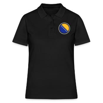 Bosnien Emblem - Frauen Polo Shirt - Schwarz - Vorne - Ailine (174cm)