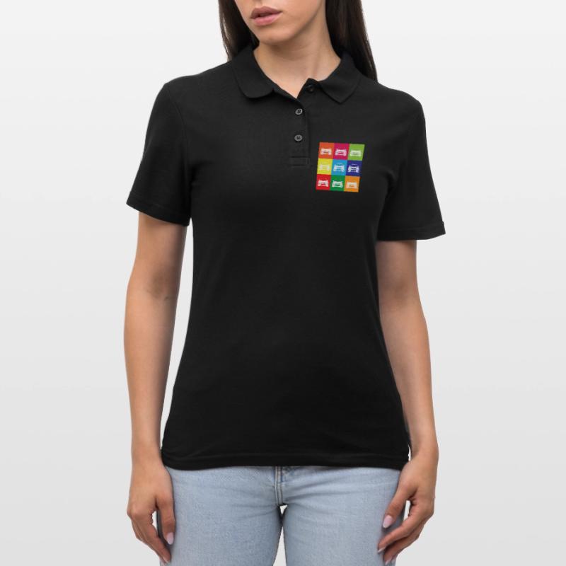 Multi Colour Impreza Women's Polo Shirt