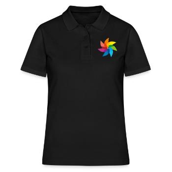 jouets arc d'été de moulin à vent coloré enfants - Polo Femme - noir - Devant - Ailine (174cm)