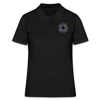 abstract - Women's Polo Shirt - black - Front - Ailine (174cm)