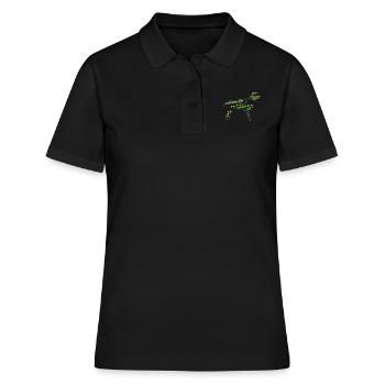Golden Retriever Rally Obedience Wordcloud - Frauen Polo Shirt - Schwarz - Vorne - Ailine (174cm)