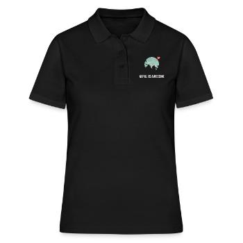 Nepal ist großartig - Frauen Polo Shirt - Schwarz - Vorne - Ailine (174cm)