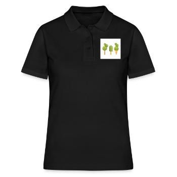 Kaktus Eis Creme - Frauen Polo Shirt - Schwarz - Vorne - Ailine (174cm)