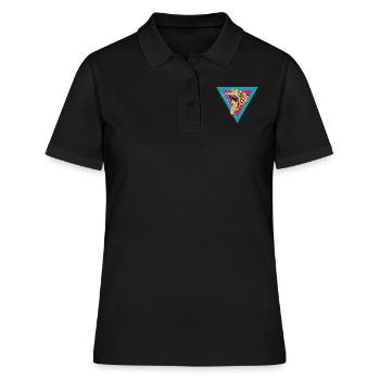 Leopard - Frauen Polo Shirt - Schwarz - Vorne - Ailine (174cm)