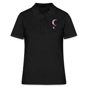 moon swing - Women's Polo Shirt - black - Front - Ailine (174cm)