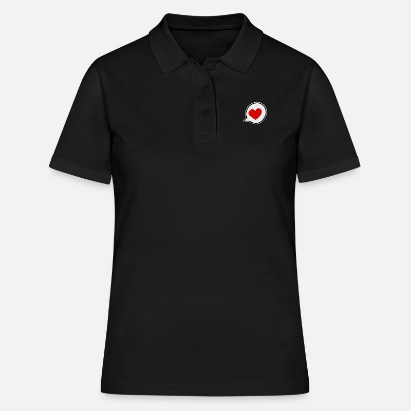 heart - Women's Polo Shirt - black