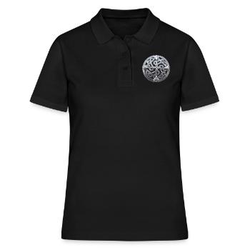 odin shield - Frauen Polo Shirt - Schwarz - Vorne - Ailine (174cm)