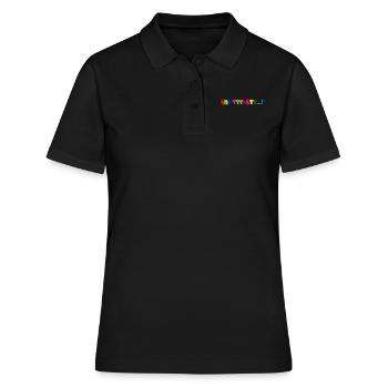 Et au revoir! Motif cadeau Bye Bye - Polo Femme - noir - Devant - Ailine (174cm)