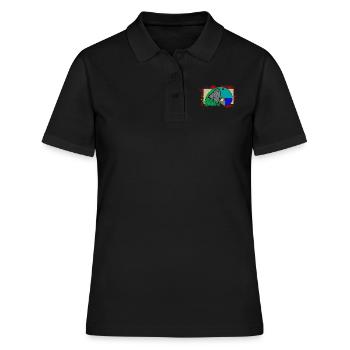 Fibonacci Spirale - Frauen Polo Shirt - Schwarz - Vorne - Ailine (174cm)