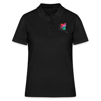 Oboe with color explosion - Women's Polo Shirt - black - Front - Ailine (174cm)