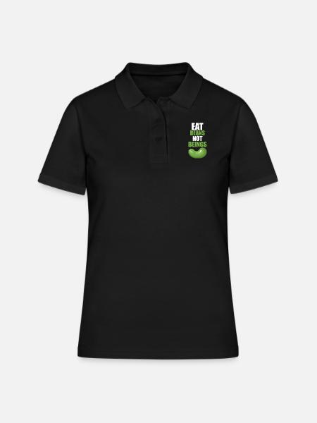 végétalien - Polo Femme - noir