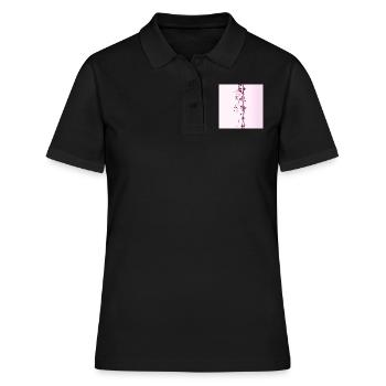 Delicate plant minimalism watercolor - Women's Polo Shirt - black - Front - Ailine (174cm)