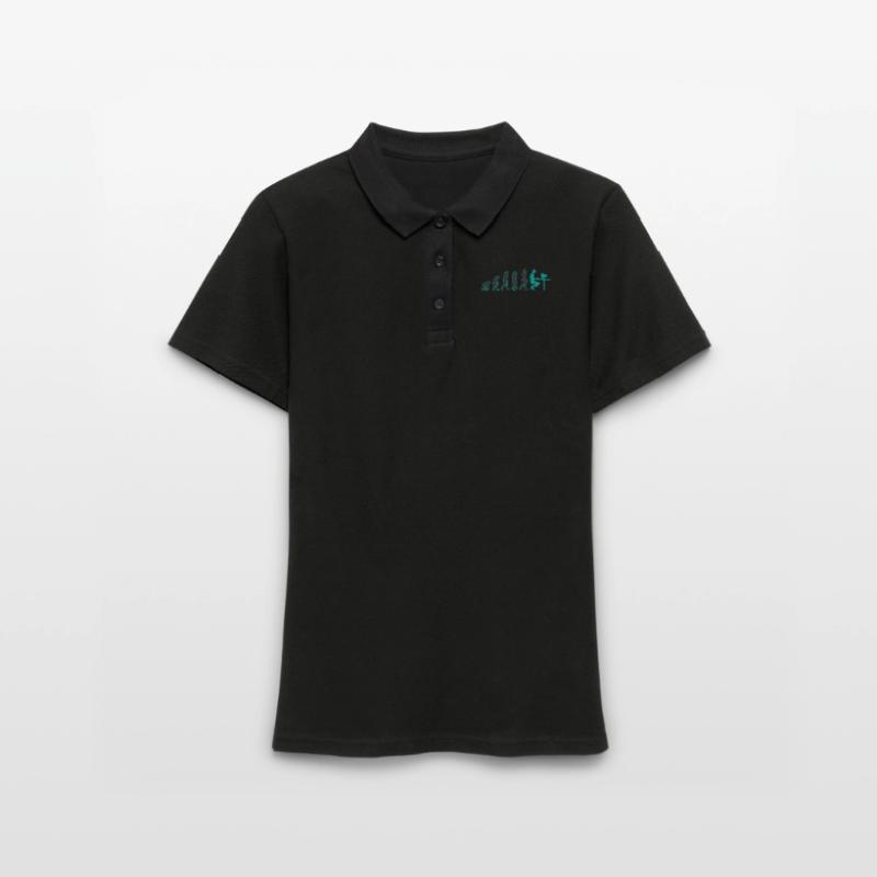 Evolution Computer Nerd Streber Geschenkidee Frauen Polo Shirt