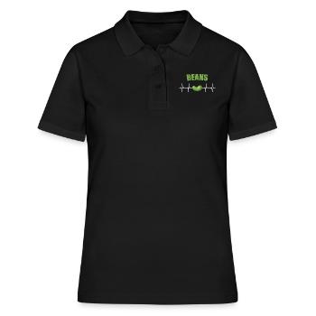 Bohnen - Frauen Polo Shirt - Schwarz - Vorne - Ailine (174cm)