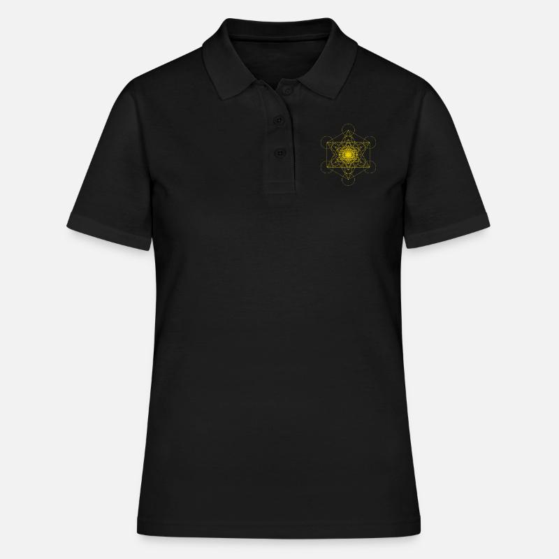 Phi Metatron's Cube - Women's Polo Shirt - black