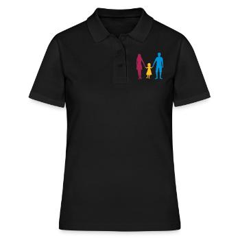 familie mutter mama mom muttertag vater papa und t - Frauen Polo Shirt - Schwarz - Vorne - Ailine (174cm)