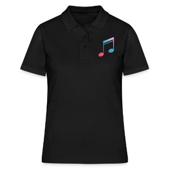 Note de musique - Polo Femme - noir - Devant - Ailine (174cm)