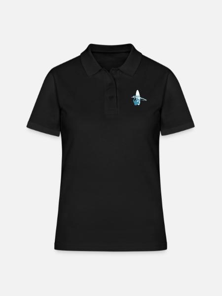 planche à voile - Polo Femme - noir