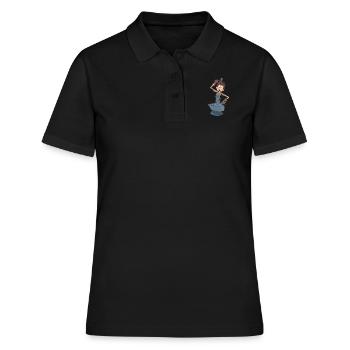 Schmied Amboss Hammer - Frauen Polo Shirt - Schwarz - Vorne - Ailine (174cm)