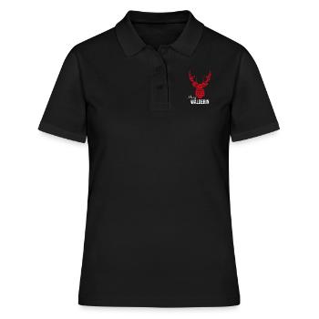 Original Schwarzwälderin White Edition - Frauen Polo Shirt - Schwarz - Vorne - Ailine (174cm)