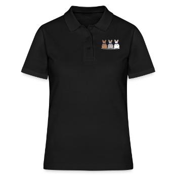 Chemise fraîche de lapin pour des amants de lapin - Polo Femme - noir - Devant - Ailine (174cm)