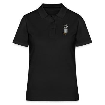 Waschbär in Mülltonne - Frauen Polo Shirt - Schwarz - Vorne - Ailine (174cm)