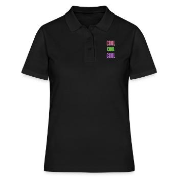 COOL COOL COOL - Frauen Polo Shirt - Schwarz - Vorne - Ailine (174cm)