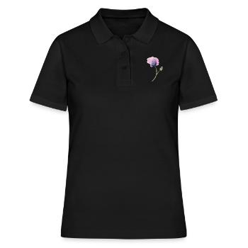 Blume - Frauen Polo Shirt - Schwarz - Vorne - Ailine (174cm)