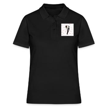 Great Spotted Woodpecker Bird Gift Women Men Children - Women's Polo Shirt - black - Front - Ailine (174cm)