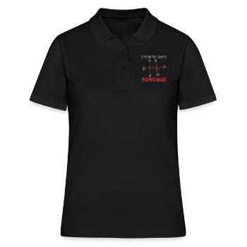 I am into some Bondage witziger Chemie Witz Spaß - Frauen Polo Shirt - Schwarz - Vorne - Ailine (174cm)