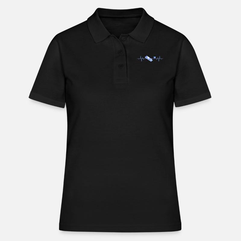Harmonica Heartbeat - Women's Polo Shirt - black