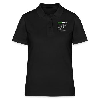Carpe Diem Karpfen Angeln Karpfenangler Geschenk - Frauen Polo Shirt - Schwarz - Vorne - Ailine (174cm)