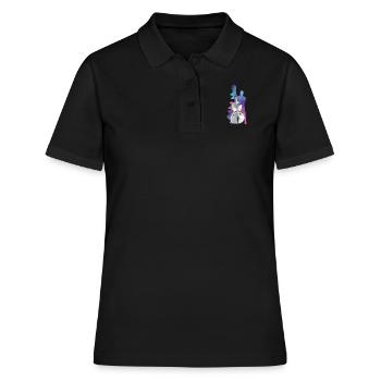 Kontrabass - Frauen Polo Shirt - Schwarz - Vorne - Ailine (174cm)