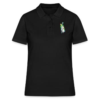 Kontrabass - Frauen Polo Shirt - Schwarz - Vorne - Ailine (174cm)
