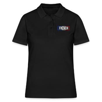 France drapeau bleu blanc rouge - Polo Femme - noir - Devant - Ailine (174cm)