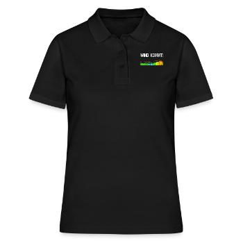 Wind kommt Kiter Surfer Spruch Kitesurfer Geschenk - Frauen Polo Shirt - Schwarz - Vorne - Ailine (174cm)
