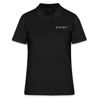 Égalité feminist Cadeau - Polo Femme - noir - Devant - Ailine (174cm)